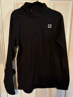 Burton Black Zip-Up Pullover with Logo